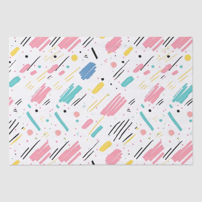 Birthday Sprinkles Candy Pattern Tissue Paper (Front)