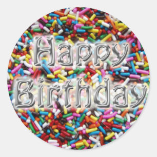 Birthday Sprinkles Classic Round Sticker