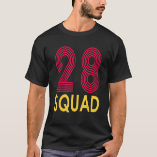 Birthday Squad 28 Years Old 28th Bday  Family Crew T-Shirt