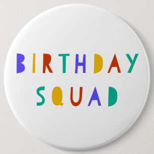 Birthday Squad Badge for Kids Swag Bag Party Pin