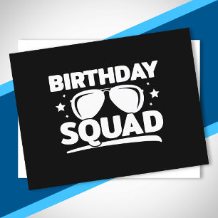 Birthday Squad Cool Fun Cute Matching Party Postcard