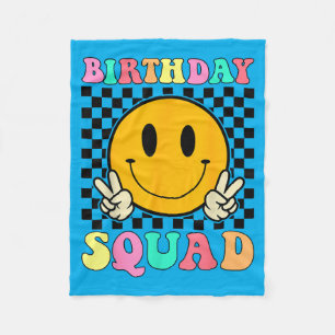 Birthday Squad For Men Women Kids Funny Birthday Fleece Blanket