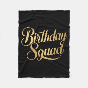 Birthday Squad Party Matching Family Fleece Blanket
