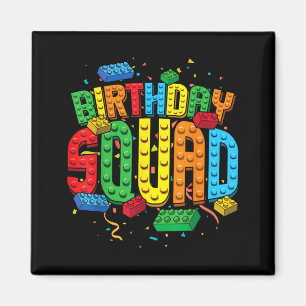 Birthday Squad Playing Bricks Brick Builder Block Magnet