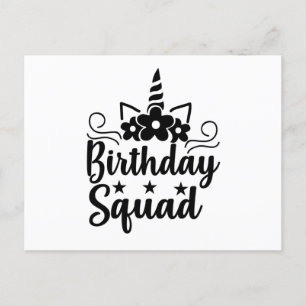 Birthday squad postcard