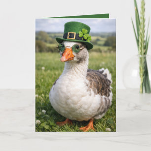 Birthday St. Patrick's Day Goose Card