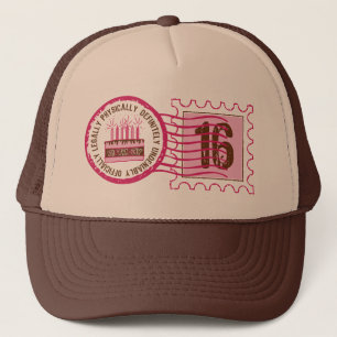 Birthday Stamp 16 Hat