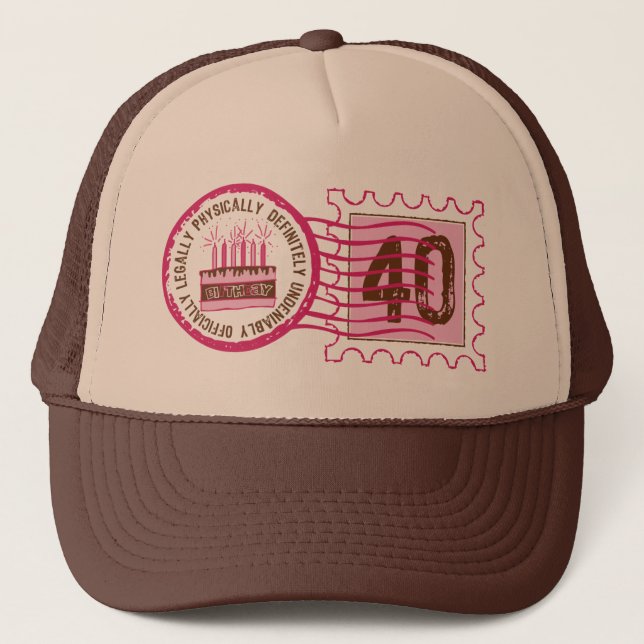 Birthday Stamp 40 Hat (Front)