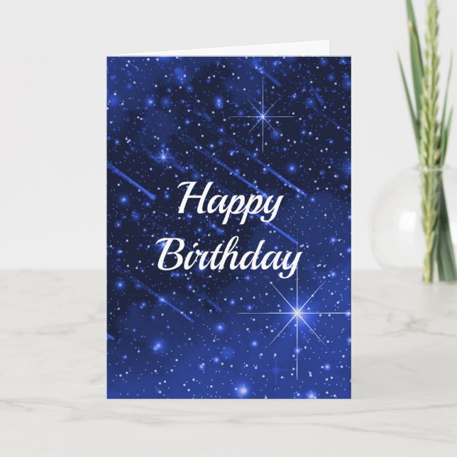 Birthday Star Galaxy Card (Front)