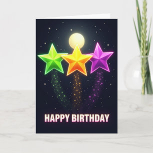 Birthday Starry Night Card