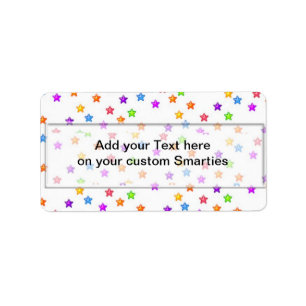 Birthday Stars Smartie Candy wrappers Labels