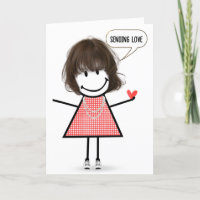 Birthday Stick Figure Girl With Speech Bubble