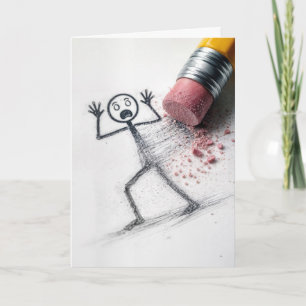 Birthday Stick Figure Man Humor Card