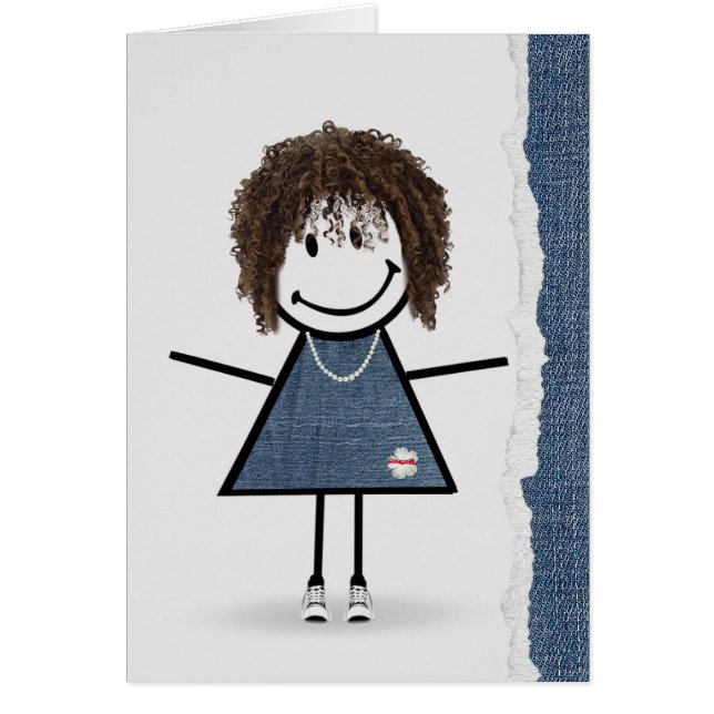 Birthday Stick Girl with Sneakers (Front)