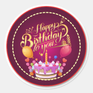 Birthday sticker