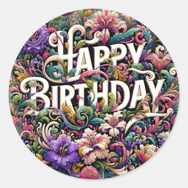 Birthday sticker  (Front)