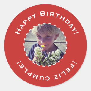 Birthday sticker with photo