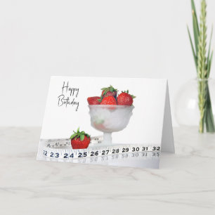 Birthday Strawberries with Tape Measure Card