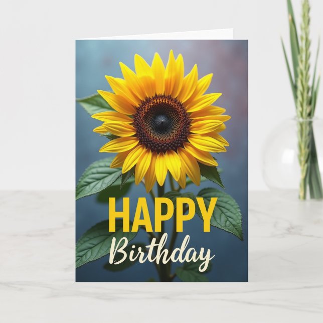 Birthday Sun Bloom Card (Front)