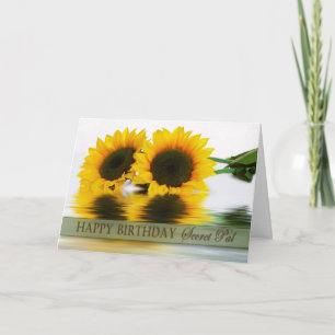 BIRTHDAY - SUNFLOWERS - SECRET PAL CARD
