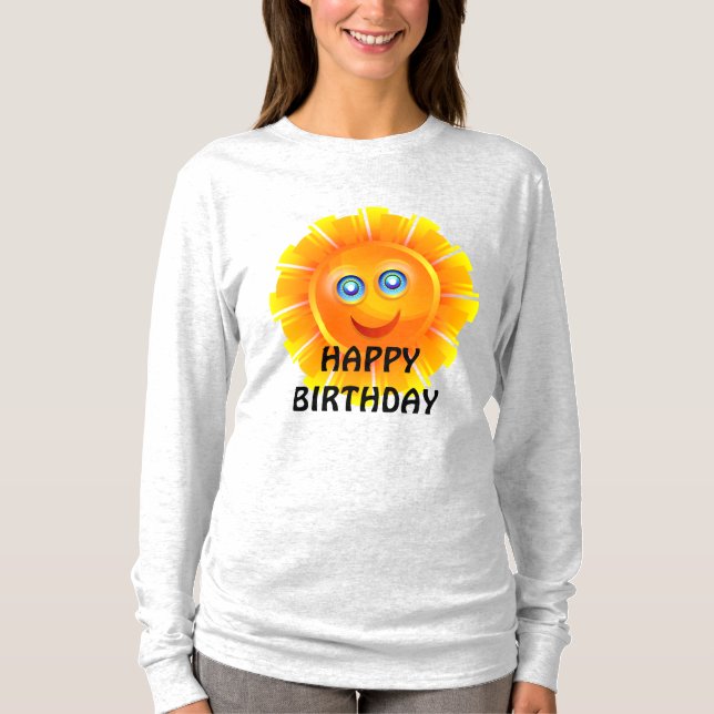 BIRTHDAY: Sunshine birthday sticker T-Shirt (Front)