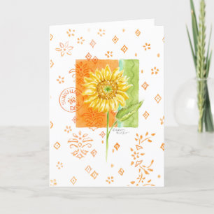 Birthday Sunshine Day Sunflower Greeting Card