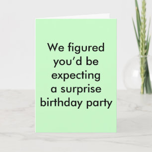 Birthday surprise card