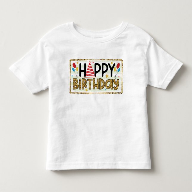 Birthday T-Shrits : Birthday Design Toddler T-Shirt (Front)