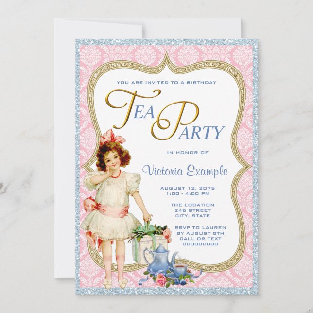 Birthday Tea Party Invitation (Front)