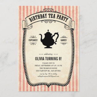 Birthday Tea Party Invitations