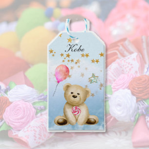 Birthday Teddy Bear Gift Tags