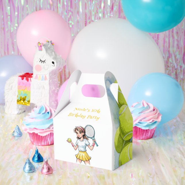 Birthday Tennis Ace Girl Celebration Favour Box (Party)