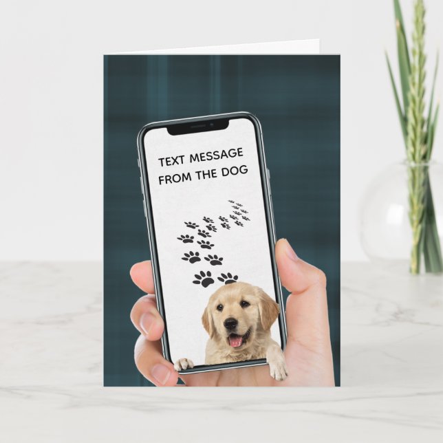 birthday text message on cellphone card (Front)