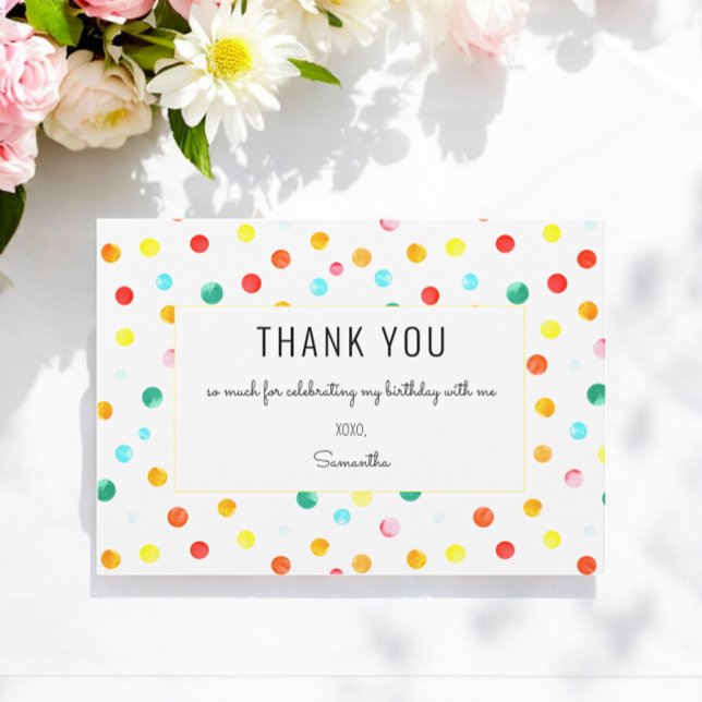Birthday Thank You Baby Shower Confetti Card (Creator Uploaded)