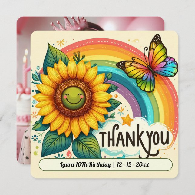 Birthday Thank You Card For Daughter (Front/Back)