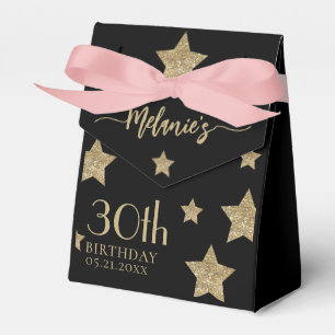 Birthday Thank You Chic Gold Stars Favour Boxes
