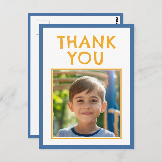 Birthday Thank you Kids Photo  Postcard (Front/Back)