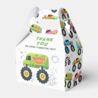 Birthday Thank You Modern Kids Monster Car Trucks