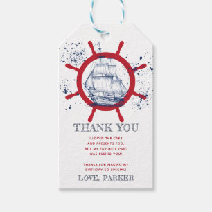 Birthday Thank you Nautical Gift Tags