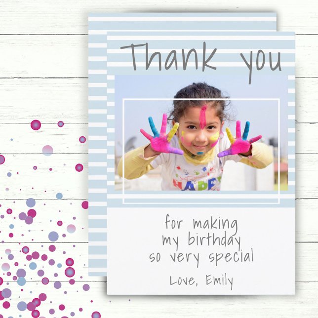 Birthday Thank you Photo card (Creator Uploaded)