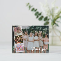 Birthday Thank You Photo Collage bridal shower