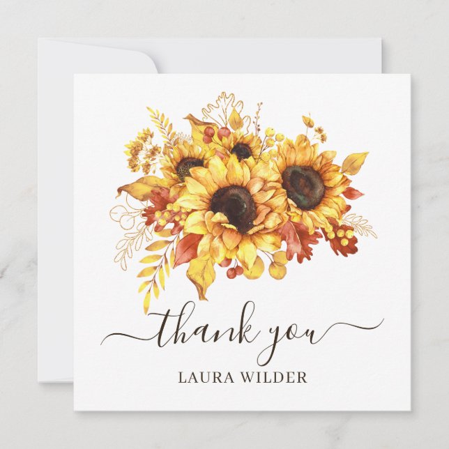 Birthday Thank You Sunflowers Script (Front)