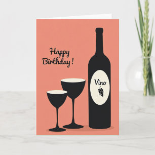 Birthday Toast Bottle Card