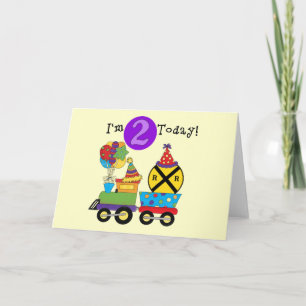 Birthday Train 2nd Birthday T-shirts and Gifts Card