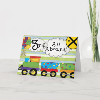 Birthday Train 3rd Birthday Invitations