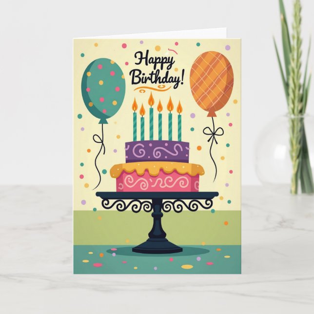 Birthday Treats Graphic Card (Front)