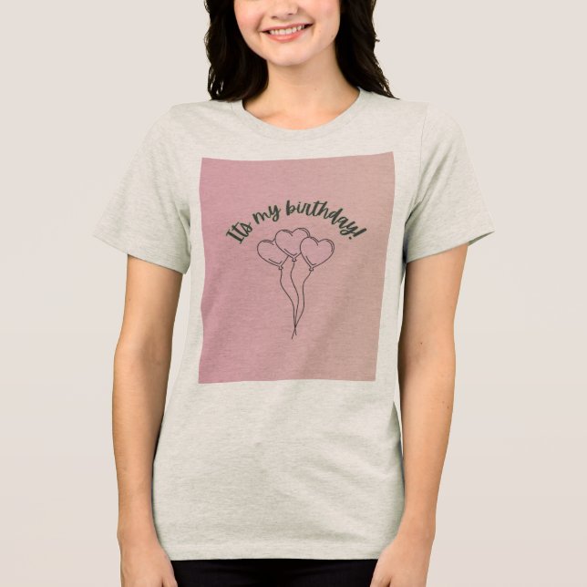 birthday Tri-Blend shirt (Front)