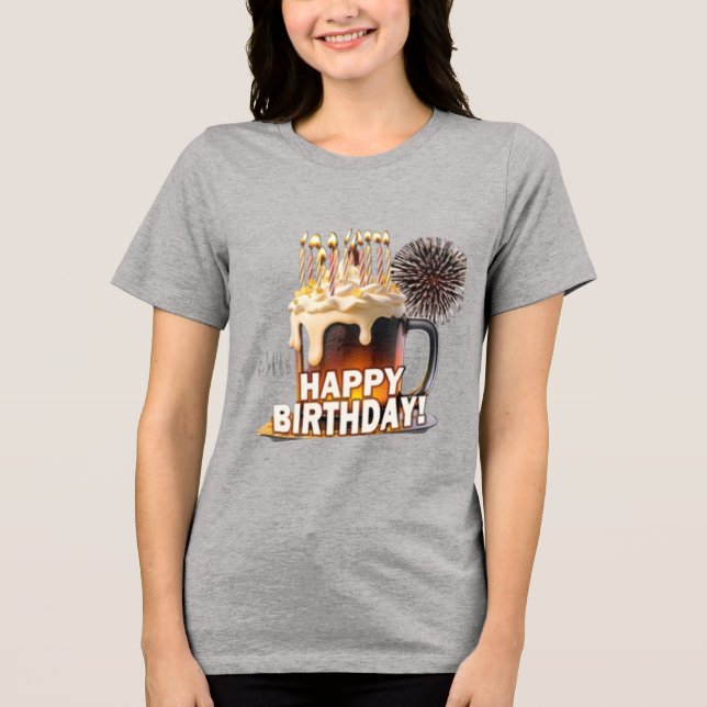 Birthday  Tri-Blend shirt (Front)