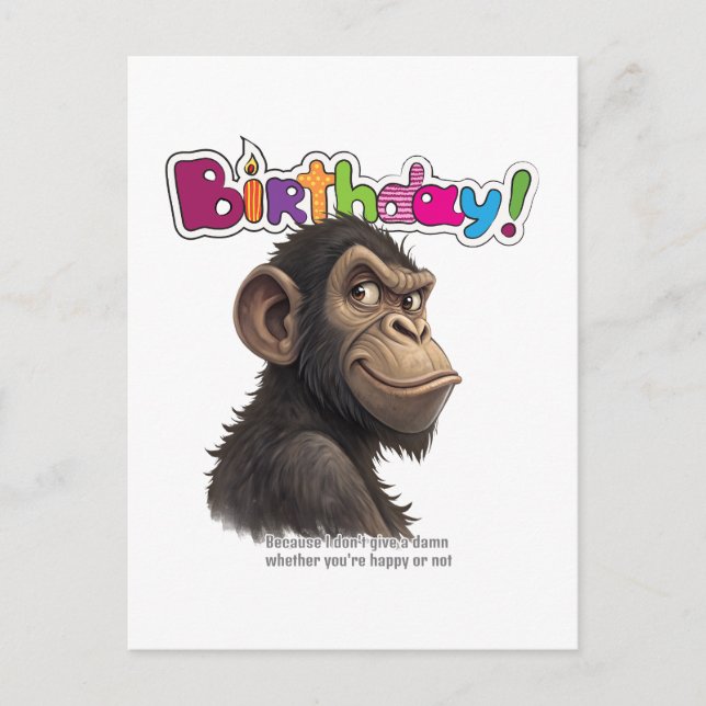Birthday Trollface Postcard (Front)
