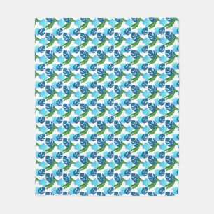 Birthday Tropical Sunshine And Palm Tree Dreams Fleece Blanket